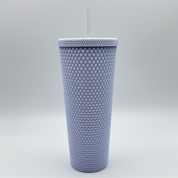 Starbucks Venti Tumbler Studded Light Purple Diamond Rubberized Cold Cup 24oz - Picture 2 of 4
